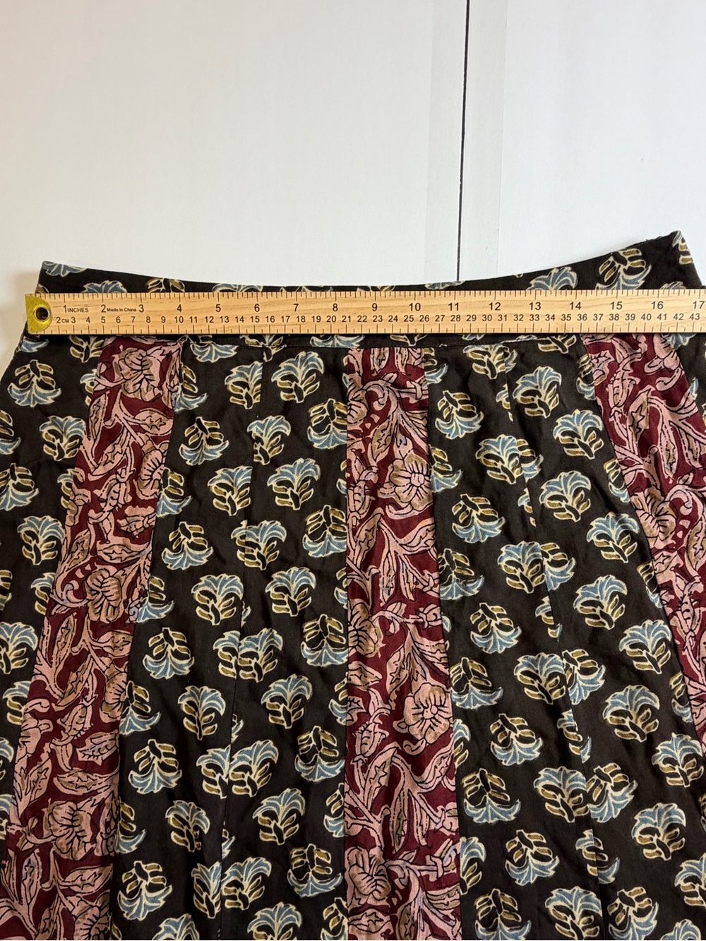 Natural Life Mix It Up Boheimian Patch Work Maxi Skirt Size M NWT - Picture 4 of 7
